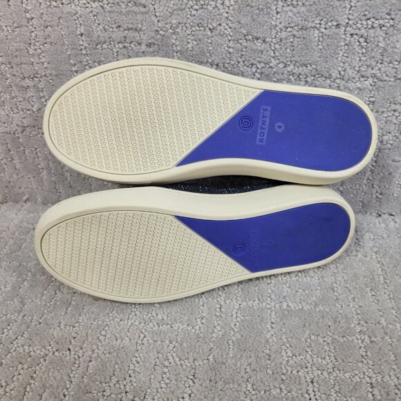 Rothy’s The Sneaker Kids Size US 4 Metallic Lattice Stitch Slip On Flat Shoes - Picture 7 of 9